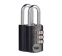 Yale YE3B/32/116/1/P - Cadenas en aluminium rose (32 mm) - Cadenas d'intérieur de haute qualité pour casier, sac à dos, boîte à outils - 3 clés - Sécurité standard 32 mm