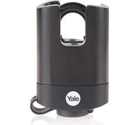 YALE Cadenas acier laminé protection thermoplastique 52 mm, anse protégée acier cémenté, 3 clés