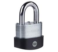 Yale cadenas en acier laminé corps 66×50 mm anse Ø11 mm 3 clés mécanisme à clé anse trempée double verrouillage haute sécurité conforme EN 12320 extérieur portes et abris portes portails abris jardin