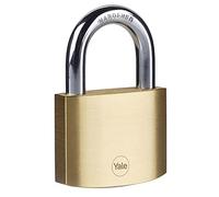 Yale cadenas en laiton corps 70 mm anse Ø11 mm 3 clés mécanisme à clé anse trempée double verrouillage sécurité standard conforme EN 12320 intérieur