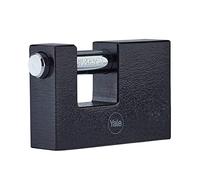Yale cadenas rideau en fer corps 75 mm 3 clés mécanisme à clé anse trempée sécurité standard conforme EN 12320 extérieur portes et abris portes portails abris jardin et garage