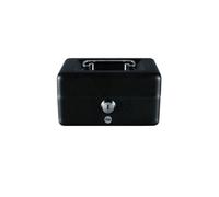 Yale Caisse à monnaie et billets YCB/080/BB2 – Acier, 6 compartiments, 2 clés, Taille Small, Noir