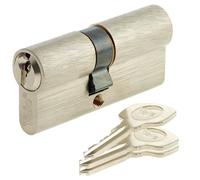 Yale Cylindre de Serrure pour Porte Extérieure/Entrée, 5 Goupilles, 3 Clés, Nickelé, Laiton, Nickelé, 30 x 60 mm