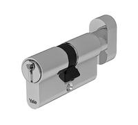 Yale Cylindre européen de Haute sécurité avec Bouton pour Serrure YC104KD305004N1 Nickelé, 30/50mm, 4 clés