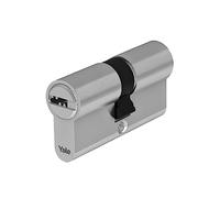 Yale Cylindre européen de Haute sécurité pour Serrure YC101KD323204N1 Nickelé, 32/32mm, Double, Frictionné, 4 clés