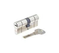 Yale Cylindre européen Série 2100 35/35 mm chrome poli double cylindre, 5 clés incluses, sécurité maximale pour portes d’entrée et blindées