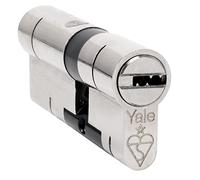 Yale Cylindre européen supérieur 35/50 (85 mm), nickel, 3 clés standard, anti-choc, encliquetage, perçage, crochetage