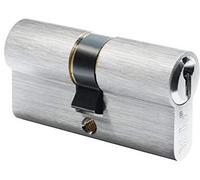 Yale Cylindre profil Euro 600 - Double/Urgence - 27/27 - Nickel satiné - Blister 1