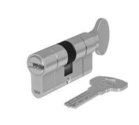 Yale Cylindre profilé euro 2100 (breveté) - Bouton rotatif - 34/45 - KC - Nickel satiné - Quantité 1 sous blister