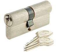 Yale YC500+ Cylindre de Serrure 35x35 mm pour Porte Extérieure/Entrée, 5 Goupilles, 3 Clés, Nickelé