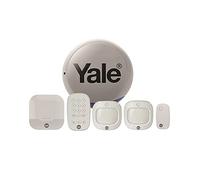 Yale IA-320G Sync Smart Home Alarm Kit 6 pièces avec sirène grise Comprend un hub d'alarme de synchronisation, une sirène extérieure grise, 1 contact porte/fenêtre, 2 détecteurs de mouvement PIR, un