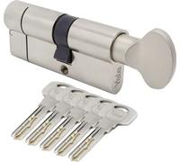 Yale Insert 2100 35/50G mm Bouton de sécurité maximale, certifié, Niveau Maximum de Protection Contre Les intrusions, Carte de sécurité, Fonction d'embrayage sécurisé, 5 clés, Satin