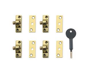 Yale Locks 8K118 Visi Ensemble de 4 verrous de fenêtre en électro-Laiton