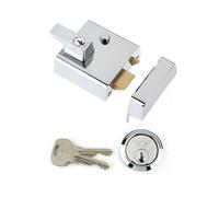 Yale Locks P1 Double Sécurité Nuit Verrou 60Mm Arrière Chrome Fini Visi YALP1C