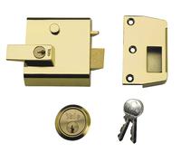 Yale Locks P1 Double Sécurité Nuit Verrou 60Mm Arrière En Laiton Fini Visi YALP