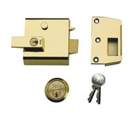 Yale Locks P1 Double Sécurité Nuit Verrou 60Mm Arrière En Laiton Fini Visi YALP