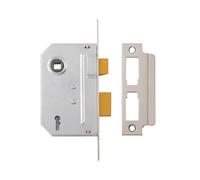 Yale Locks PM320 3 Leviers Mortaise Sashlock Chrome Poli 65Mm 2.5In YALPM320CH