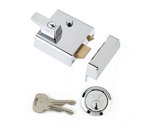 Yale P-1-CH-CH-60 Verrou de sécurité Double verrouillable 60 mm Finition chromée Haute sécurité pouvant être verrouillé de l'intérieur avec Une clé