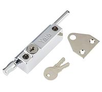 Yale P-124-CH Poussoir de Porte Finition chromée Sécurité Standard Visi Packed Convient pour Portes en Aluminium et Portes en Bois