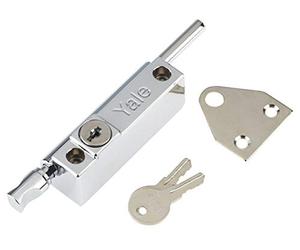 Yale P-124-CH Poussoir de Porte Finition chromée Sécurité Standard Visi Packed Convient pour Portes en Aluminium et Portes en Bois