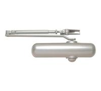 Yale P-2002 Ferme-Porte Standard à Ressort avec tendeur réglable, Fermeture Automatique des Portes jusqu'à 80 kg, Finition argentée