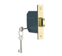 Yale P-M562-PB-67 PM562 Serrure à mortaiser à 5 leviers Norme Britannique, Haute Sécurité, Visi Paquet, Adaptée aux Portes Extérieures, Finition Laiton, 2,5 pouces/64 mm