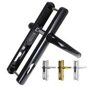 Yale P-Y2G-SSLL-BL Poignée de porte supérieure, sécurité standard, centre de 92 mm, distance des trous de fixation de 215 mm, pour portes en PVCu, Noir, emballés Visi