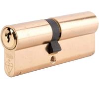 Yale PKM3535-PB, 35/10/35 (80Mm) Serrure À Double Cylindre En Laiton Avec 3 Clés
