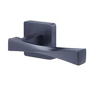 Yale Poignée de porte noire Vérone, poignée de porte de salle de bain, 35-ZR-8x8-A001-WC-56-11, finition noire, usage intérieur