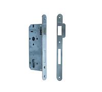 Yale Serrure de porte en bois Y52X10350S2, nickel satiné, bords arrondis, entrée 35 mm