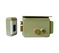 YALE Serrure électrique à appliquer Y68800502 SX C/K et Bouton en Acier Peint, Ouverture avec clé et Impulsion électrique à Bouton-Poussoir