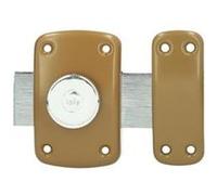 YALE Verrou a bouton et cylindre 5 goupilles diametre 23 mm, longueur 45 mm, 3 clés, marron doré G