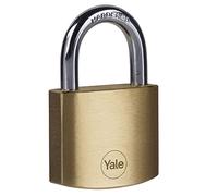 Yale Y110B/40/122/1 - Cadenas laiton 40 mm, anse acier cémenté, 3 clés - Pour Casier Scolaire Ecole, Vestiaire, Cave, Remise, Armoire, 40mm