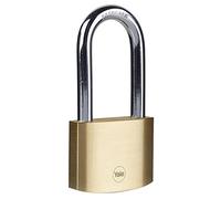 Yale Y110B/60/163/1 - cadenas en laiton corps 60 mm anse longue Ø10 mm 3 clés mécanisme nse trempée double verrouillage sécurité standard conforme EN 12320 intérieur antivol casier vestiaire bo