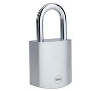 Yale Y114B/60/114/1 - cadenas rideau en laiton corps 52×60 mm finition chromée clés identiques mécanisme à clé haute sécurité conforme EN 12320 extérieur portes et abris portes portails abris jardin e