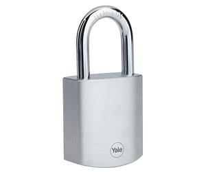 Yale Y114B/60/114/1 - cadenas rideau en laiton corps 52×60 mm finition chromée clés identiques mécanisme à clé haute sécurité conforme EN 12320 extérieur portes et abris portes portails abris jardin e