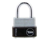Yale Y115/30/117/1 - Cadenas Extérieur 30 mm, 3 Clés, Acier Laminé | Anti Rouille - Pour Casier Scolaire Ecole, Vestiaire de Sport, Boîte à Outils, Armoire