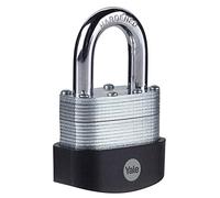 Yale Y125B/50/129/1 - Cadenas extérieur acier laminé 50 mm, anse acier cémenté, 3 clés - Pour garage, portail, abris de jardin...