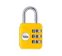 Yale Y150B/22/120/1 - cadenas à combinaison en acier trempé anse Ø4 mm code réinitialisable sans clé anse trempée sécurité standard bagages pour bagages valises sac de voyage antivol casier vestiaire