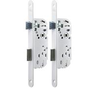 Yale Y15R-A40/B/SF - Serrure à encastrer coffre 135 mm, pêne dormant demi-tour, axe 40 mm, réversible, blanc, 1 clé, gâche incluse (Lot de 2)