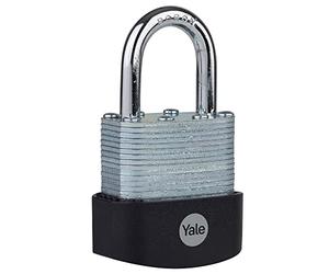 Yale Y227B/45/122/1 - cadenas en acier laminé corps 47×44 mm anse Ø6 mm 3 clés mécanisme ouble verrouillage sécurité maximale conforme EN 12320 extérieur portes et abris portes portails abris j