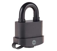 Yale Y227B/55/126/1 - cadenas en acier inoxydable corps 62×55 mm anse Ø12 mm 3 clés mécanisme nse trempée double verrouillage anti-corrosion haute sécurité conforme EN 12320 extérieur portes et