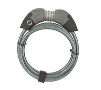 Yale YCC1/10/185/1 Câble Antivol en Spirale, à Code avec Combinaison Programmable 4 Chiffres, Pour Vélo, VTT, 180 cm x 10 mm, Noir