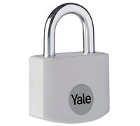 Yale - YE3B/25/112/1/GR Cadenas de sécurité standard en aluminium de 25 mm - Gris - Anse ouverte en acier - 3 clés