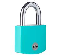 Yale Cadenas en aluminium YE3B/38/119/1/TE vert eau, corps 38mm, arc en acier, 3 clés