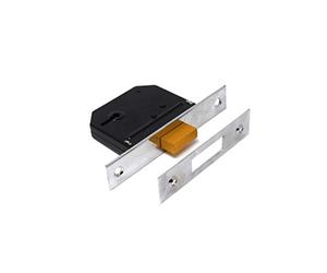 Yale YES-5LDL-CH-64 Essentials Serrure à 5 leviers en Acier à insérer dans Le Cadre de la Porte, plaques Anti-perçage et Boulon Mort Anti-scie 20 mm Chromé