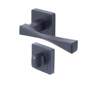 Yale Poignée de porte YPP7-V-CB Verona carré de 7 noir verrouillage bouton Neutre G