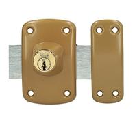 Yale YV10DE/45 Verrou de sûreté double entrée, Marron Doré
