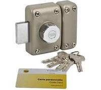 YALE - YV26BT-45 Verrou bouton et cylindre 6 goupilles diametre 23 mm - longueur 45 mm - 5 clés réversibles - beige G