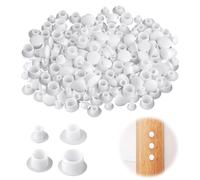 YALiya 120 Pièces Cache Vis Blanc, Cache Trou Meuble, Capuchon à vis en Plastique, Cache-Vis Ronds, Simple et Pratique, pour Meubles, Placards, Étagères(5mm/6mm/8mm/10mm)